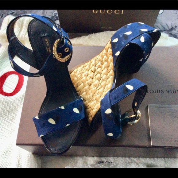Authentic LOUIS VUITTON Wedge Sandals. MOVING SALE - Picture 4 of 6
